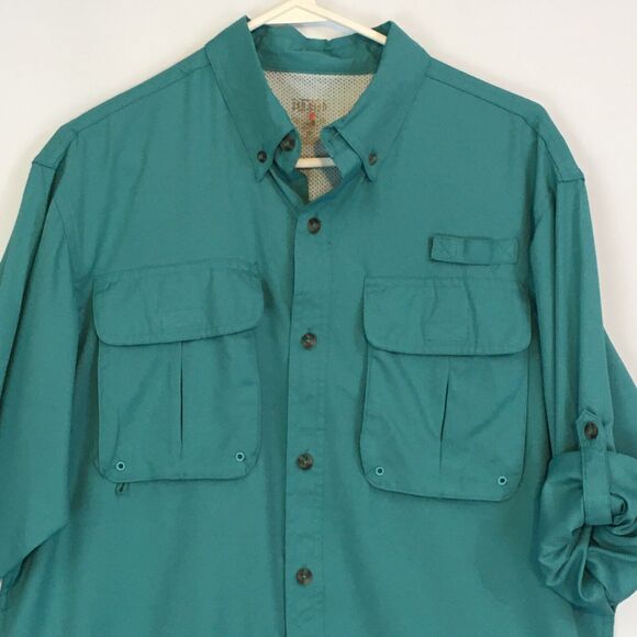 RedHead Other - Red Head Brand Mens Green Outdoor Fishing Hiking Vented Shirt, Roll Tab, sz M